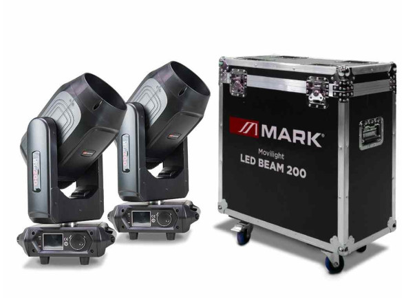 Mark 2 x MOVILIGHT LED BEAM 200 + RACK Mark 2 x MOVILIGHT LED BEAM 200 + RACK